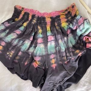BlueLife Rainbow Tie-Dye Festival Shorts